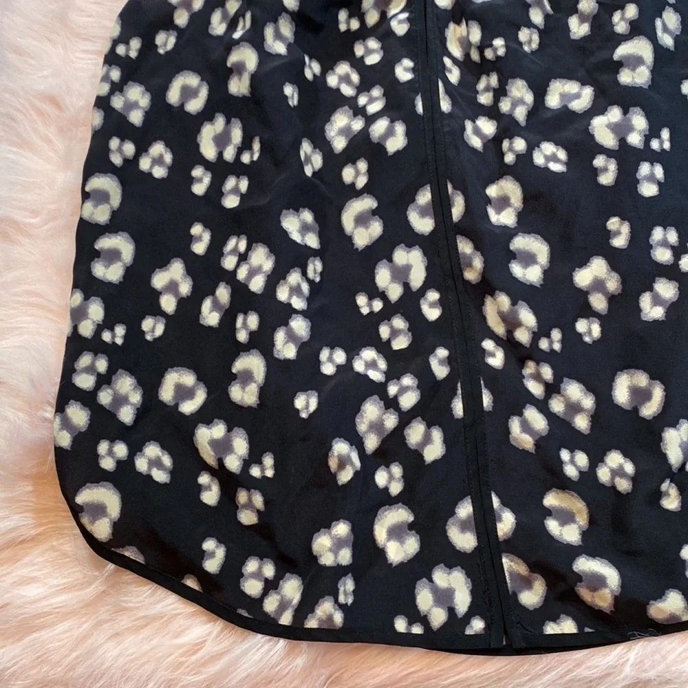 Rebecca Taylor Silk Leopard Print Blouse Tank sz 0